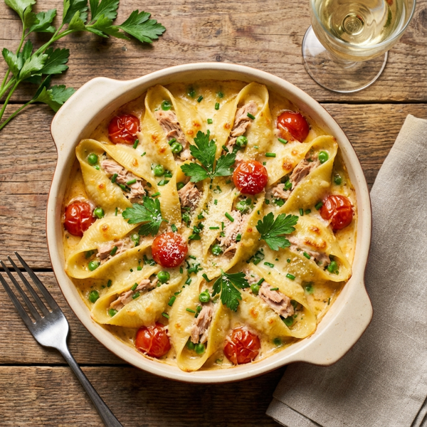 Creamy Cheesy Tuna Pasta Delight recipe