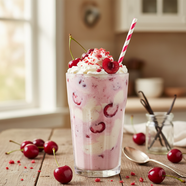 Creamy Cherry Vanilla Bliss Shake recipe