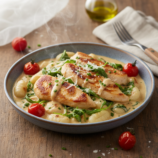 Creamy Chicken Arugula Delight recipe