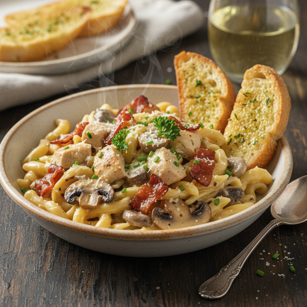 Creamy Chicken Bacon Mushroom Delight recipe