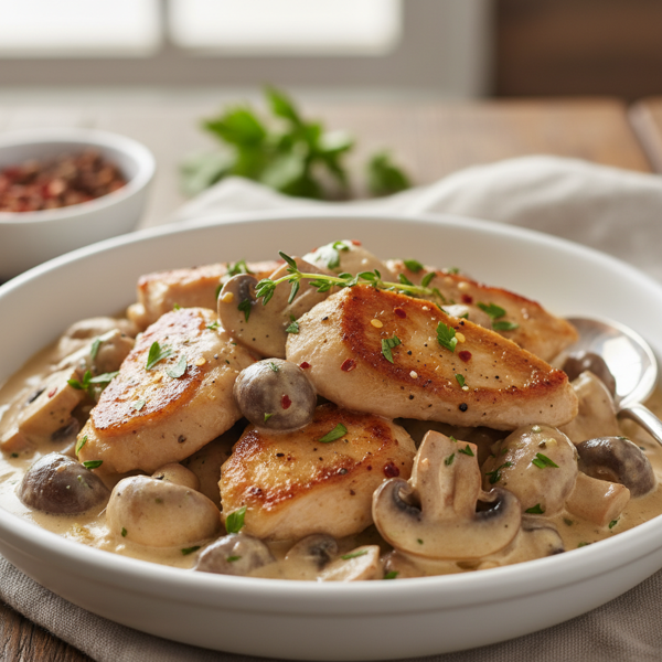 Creamy Chicken Delight with Mushrooms recipe