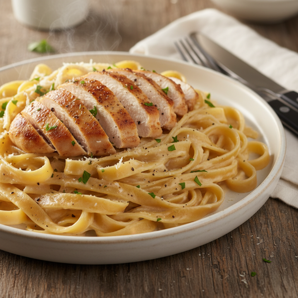 Creamy Chicken Fettuccine Alfredo recipe
