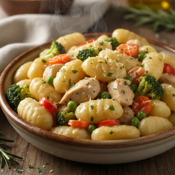 Creamy Chicken Gnocchi with Vegetables recipe