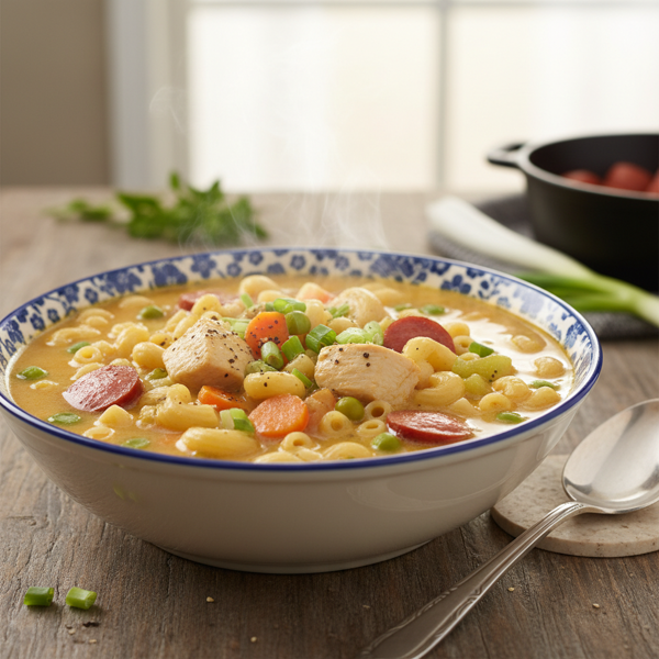 Creamy Chicken Macaroni Soup (Sopas) recipe