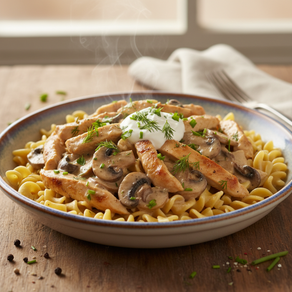 Creamy Chicken Mushroom Stroganoff recipe