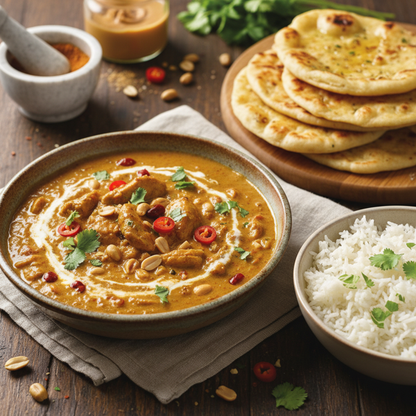 Creamy Chicken Peanut Curry Delight recipe