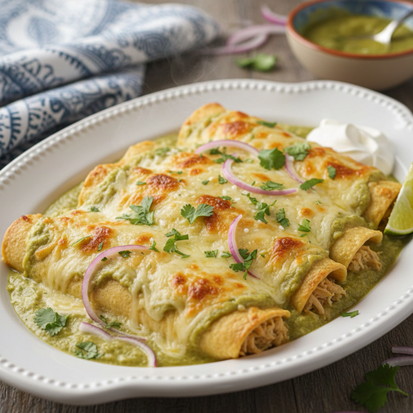 Creamy Chicken Suiza Enchiladas recipe