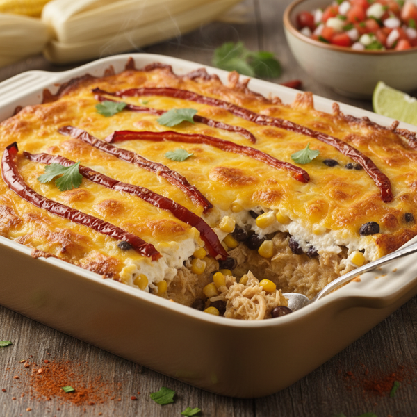 Creamy Chicken Tamale Bake recipe