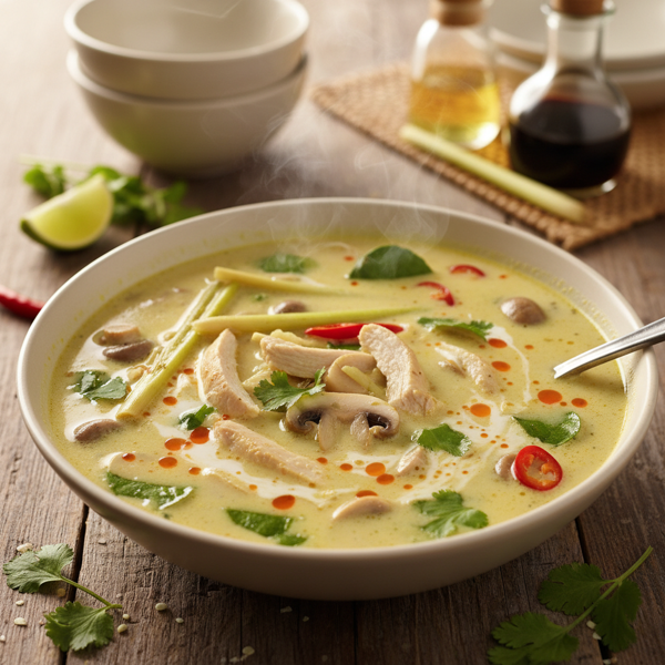 Creamy Chicken Tom Kha Coconut Soup recipe