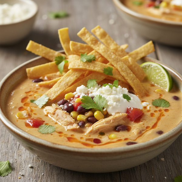 Creamy Chicken Tortilla Bliss Soup recipe