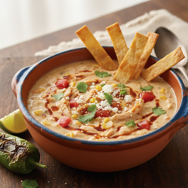 Creamy Chicken Tortilla Soup recipe