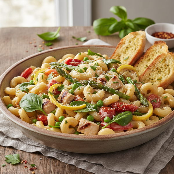 Creamy Chicken Vegetable Pasta Primavera recipe