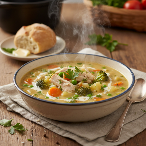 Creamy Chicken Veggie Soup recipe