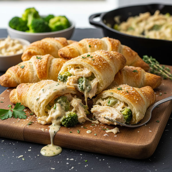 Creamy Chicken & Broccoli Crescent Pockets recipe