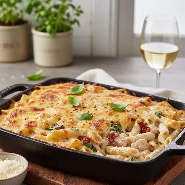 Creamy Chicken & Cheese Penne Bake recipe