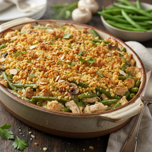 Creamy Chicken & Green Bean Casserole Delight recipe