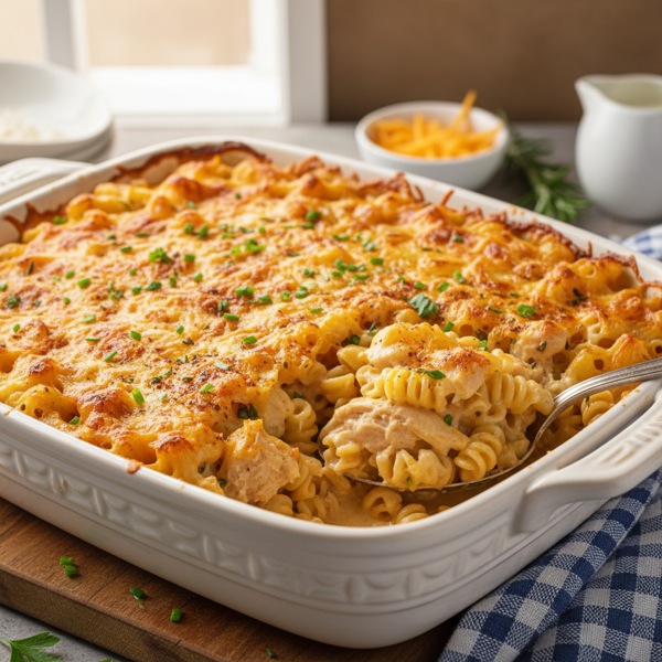 Creamy Chicken & Macaroni Cheese Bake recipe