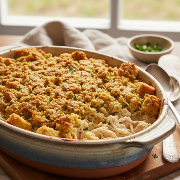 Creamy Chicken & Stuffing Casserole recipe