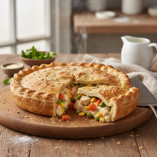 Creamy Chicken & Vegetable Crescent Pie recipe