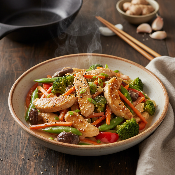 Creamy Chicken & Vegetable Stir Fry Delight recipe