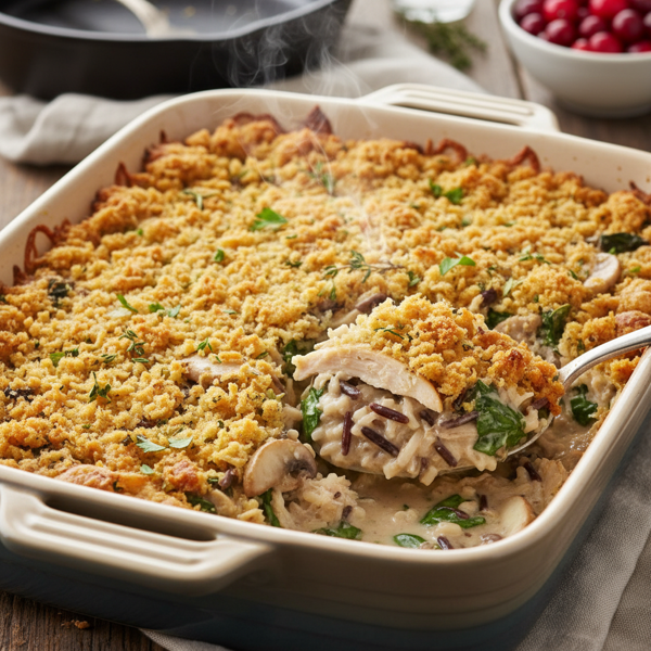 Creamy Chicken & Wild Rice Casserole recipe