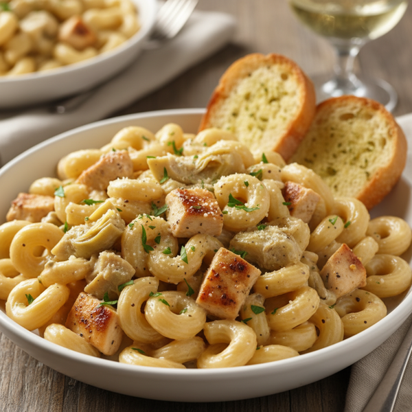 Creamy Chicken and Artichoke Pasta recipe