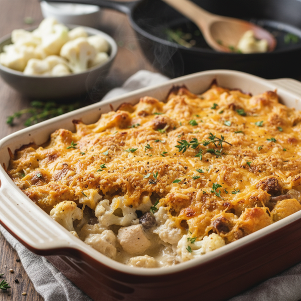 Creamy Chicken and Cauliflower Casserole recipe