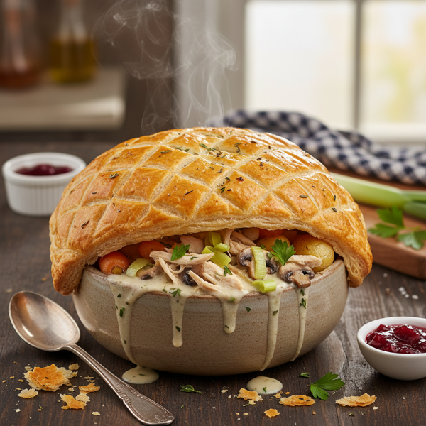 Creamy Chicken and Leek Pot Pie recipe