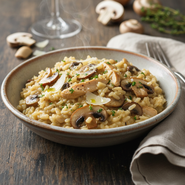 Creamy Chicken and Mushroom Risotto recipe