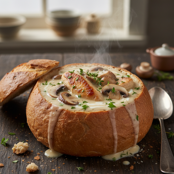 Creamy Chicken and Mushroom Soup Delight recipe