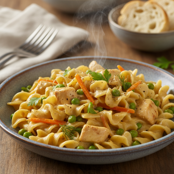 Creamy Chicken and Noodles Delight recipe
