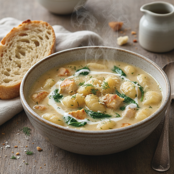 Creamy Chicken and Spinach Gnocchi Soup recipe