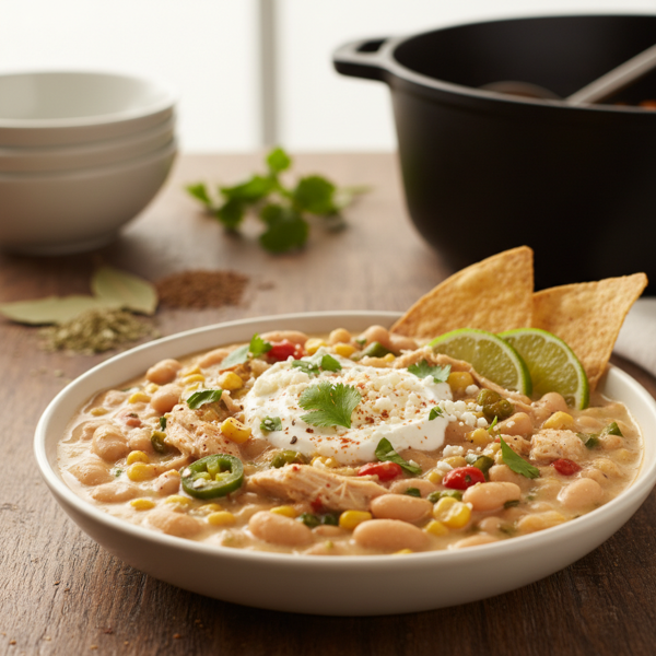 Creamy Chicken and White Bean Chili recipe