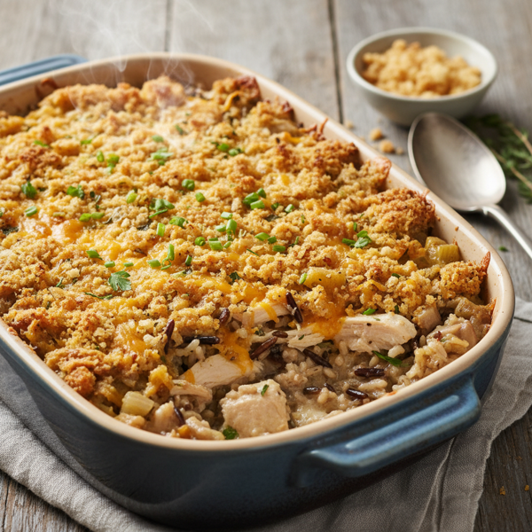 Creamy Chicken and Wild Rice Casserole recipe