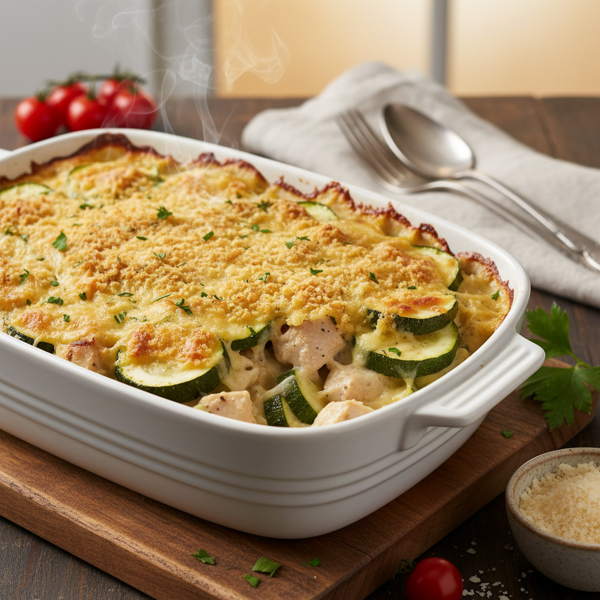 Creamy Chicken and Zucchini Bake recipe