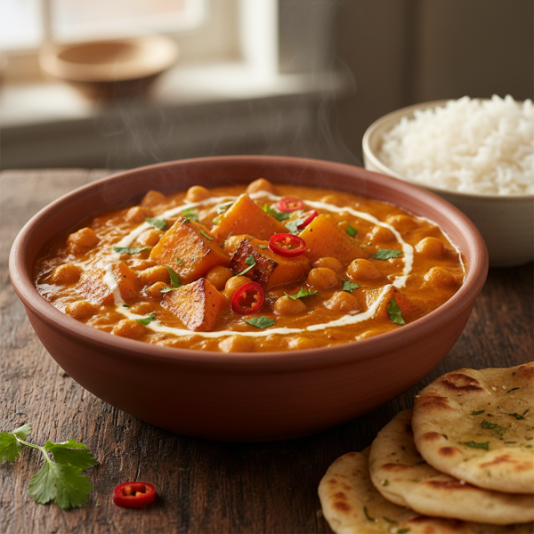 Creamy Chickpea and Butternut Squash Tikka Masala recipe