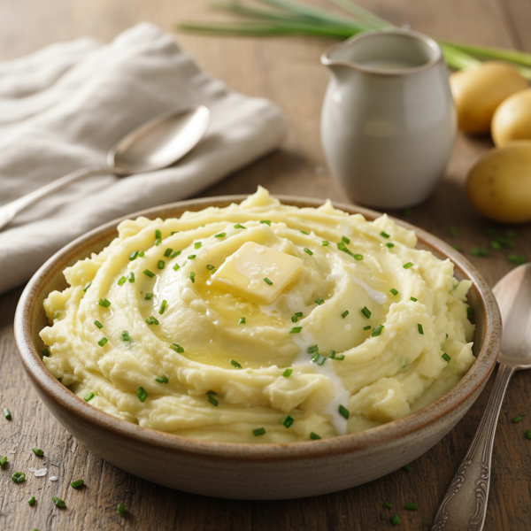 Creamy Chive-Infused Buttermilk Mashed Potatoes recipe