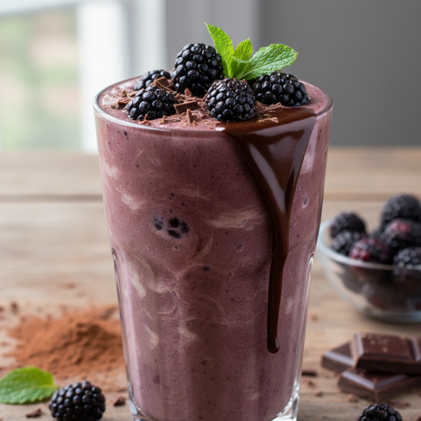 Creamy Chocolate Blackberry Bliss Smoothie recipe