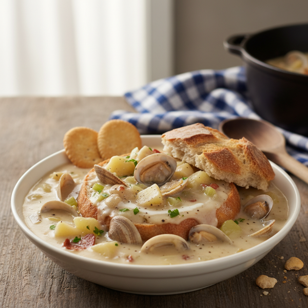 Creamy Chunky New England Clam Chowder recipe