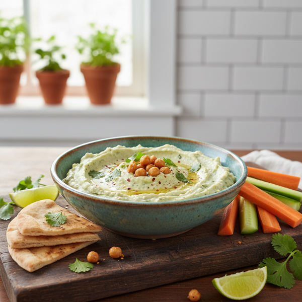 Creamy Cilantro Chickpea Dip recipe