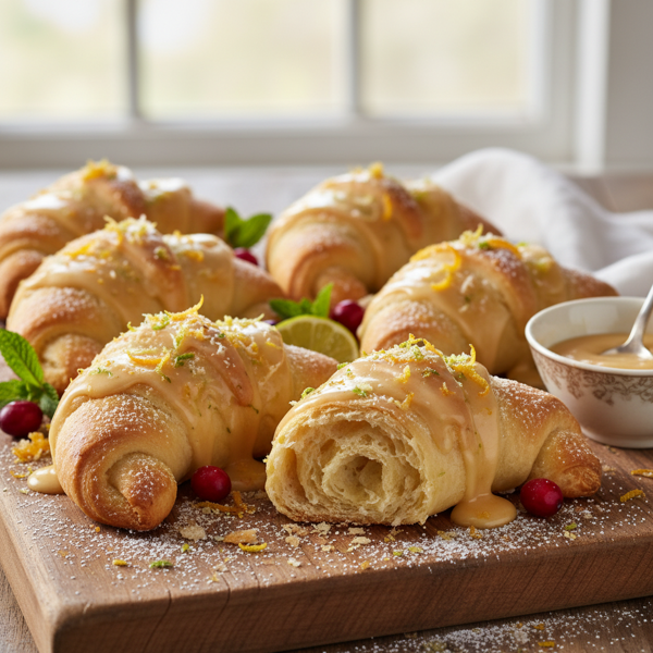 Creamy Citrus Crescent Rolls recipe