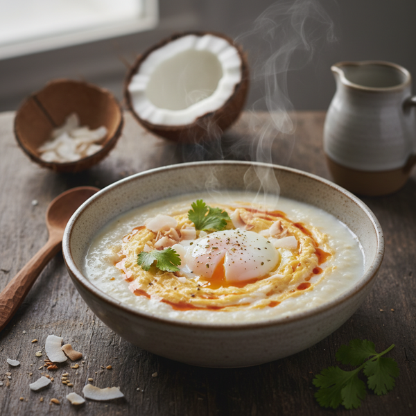 Creamy Coconut Egg Porridge recipe