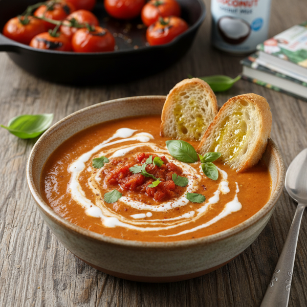 Creamy Coconut Fire-Roasted Tomato Soup recipe
