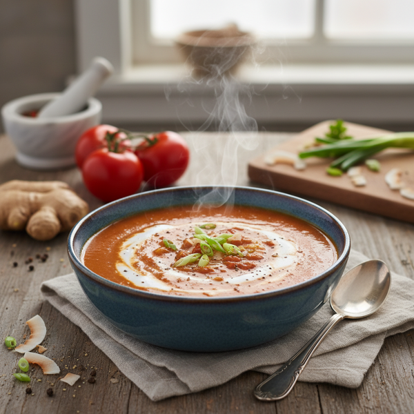 Creamy Coconut Ginger Tomato Soup recipe