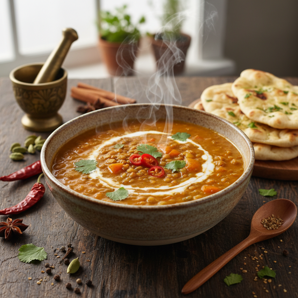 Creamy Coconut Lentil Curry Soup recipe