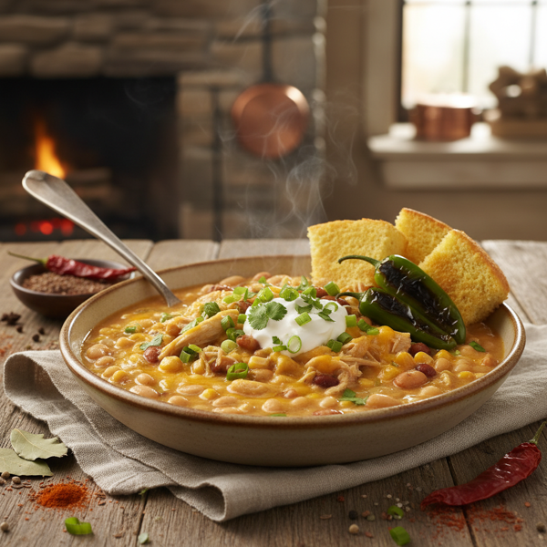 Creamy Comfort Chicken Chili recipe