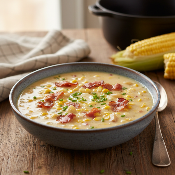 Creamy Corn & Bacon Chowder recipe