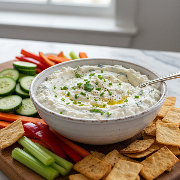 Creamy Cottage Cheese Ranch Dip recipe