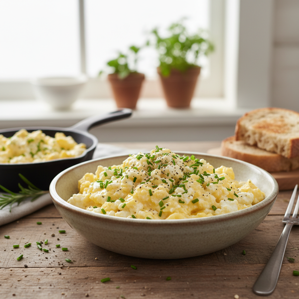 Creamy Cottage Cheese Scramble recipe