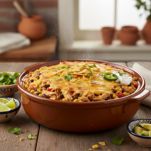 Creamy Crock-Pot Mexican Chicken Rice Bake recipe